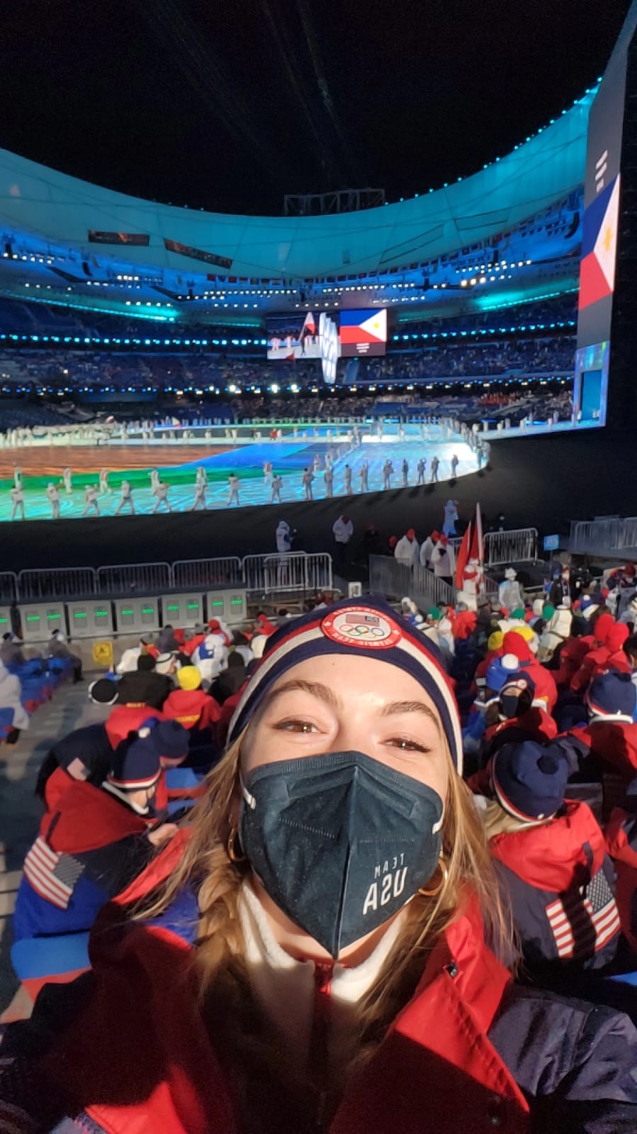 Anna Hoffmann at Winter Olympics 2022 Opening Ceremonies